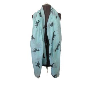 Woven boho horse print lagenlook scarf‎ shawl